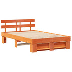 Bettrahmen Wachsbraun 135 x 190 cm Massives Kiefernholz