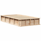 Bettrahmen Wachsbraun 75 x 190 cm Massives Kiefernholz