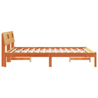 Bettrahmen Wachsbraun 140 x 190 cm Massives Kiefernholz