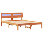 Bettrahmen Wachsbraun 135 x 190 cm Massives Kiefernholz