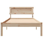 Bettrahmen mit Kopfteil Braun 75 x 190 cm Massives Kiefernholz