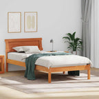 Bettrahmen Wachsbraun 75 x 190 cm Massives Kiefernholz