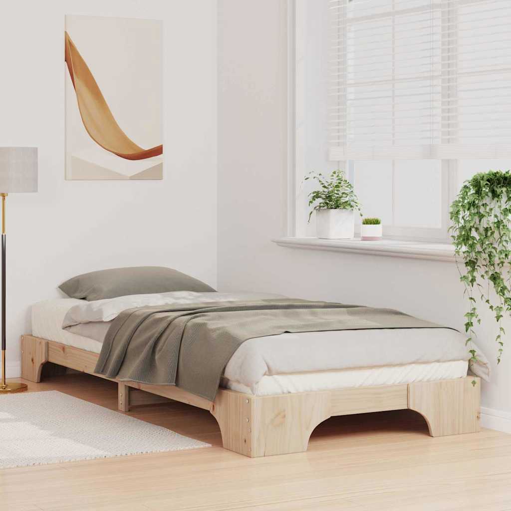 Bettrahmen Braun 80 x 210 cm Massives Kiefernholz