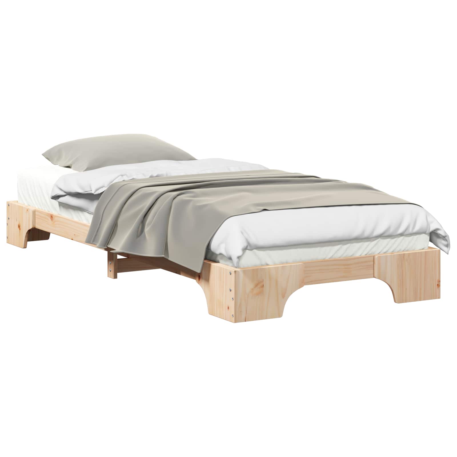 Bettrahmen Braun 80 x 210 cm Massives Kiefernholz
