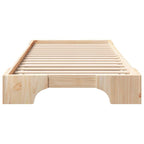 Bettrahmen Braun 80 x 210 cm Massives Kiefernholz
