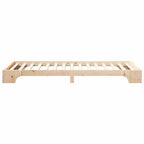 Bettrahmen Braun 80 x 210 cm Massives Kiefernholz