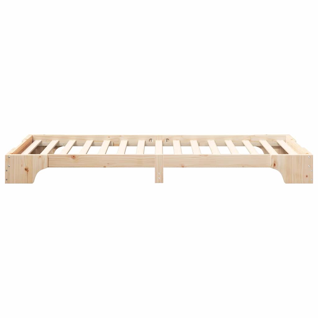 Bettrahmen Braun 80 x 210 cm Massives Kiefernholz