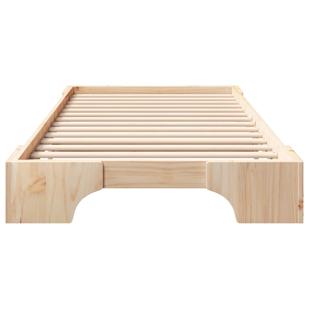 Bettrahmen Braun 90 x 210 cm Massives Kiefernholz
