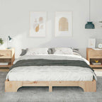 Bettrahmen Braun 160 x 210 cm Massives Kiefernholz
