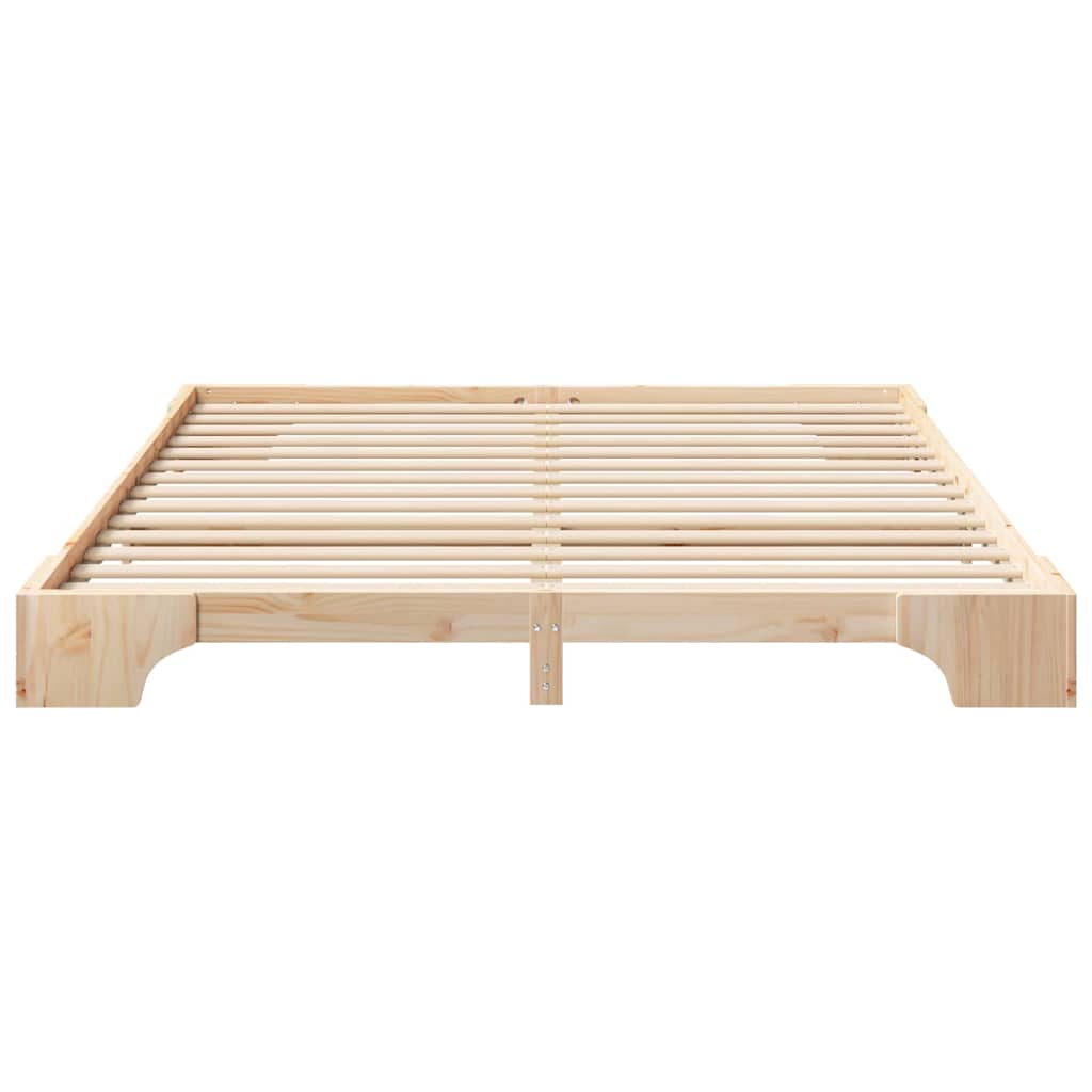 Bettrahmen Braun 160 x 210 cm Massives Kiefernholz