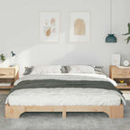 Bettrahmen Braun 200 x 210 cm Massives Kiefernholz