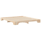 Bettrahmen Braun 200 x 210 cm Massives Kiefernholz