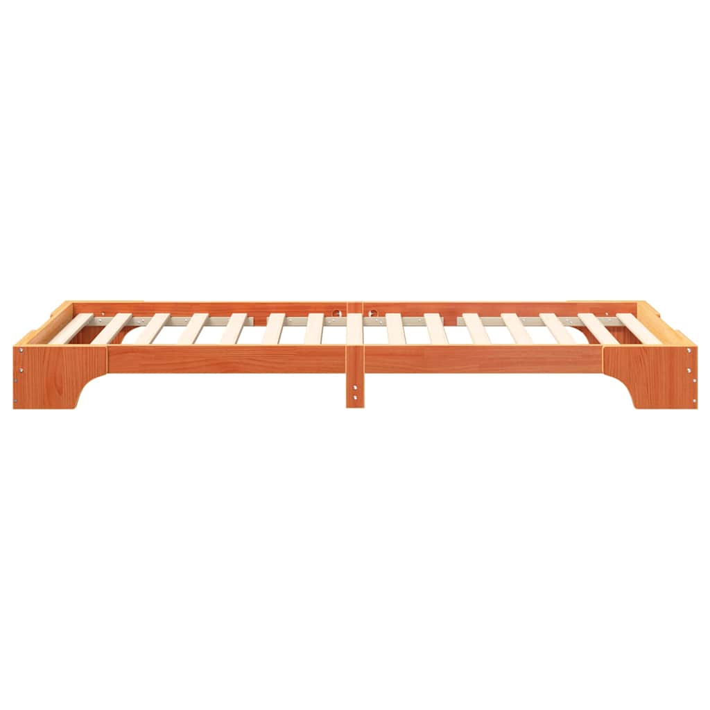 Bettrahmen Braun 80 x 220 cm Massives Kiefernholz