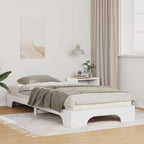 Bettrahmen Weiß 90 x 220 cm Massives Kiefernholz