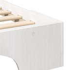 Bettrahmen Weiß 100 x 220 cm Massives Kiefernholz