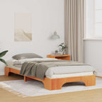 Bettrahmen Braun 100 x 220 cm Massives Kiefernholz