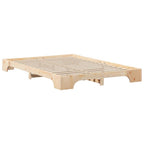 Bettrahmen Braun 140 x 220 cm Massives Kiefernholz