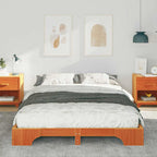 Bettrahmen Braun 140 x 220 cm Massives Kiefernholz
