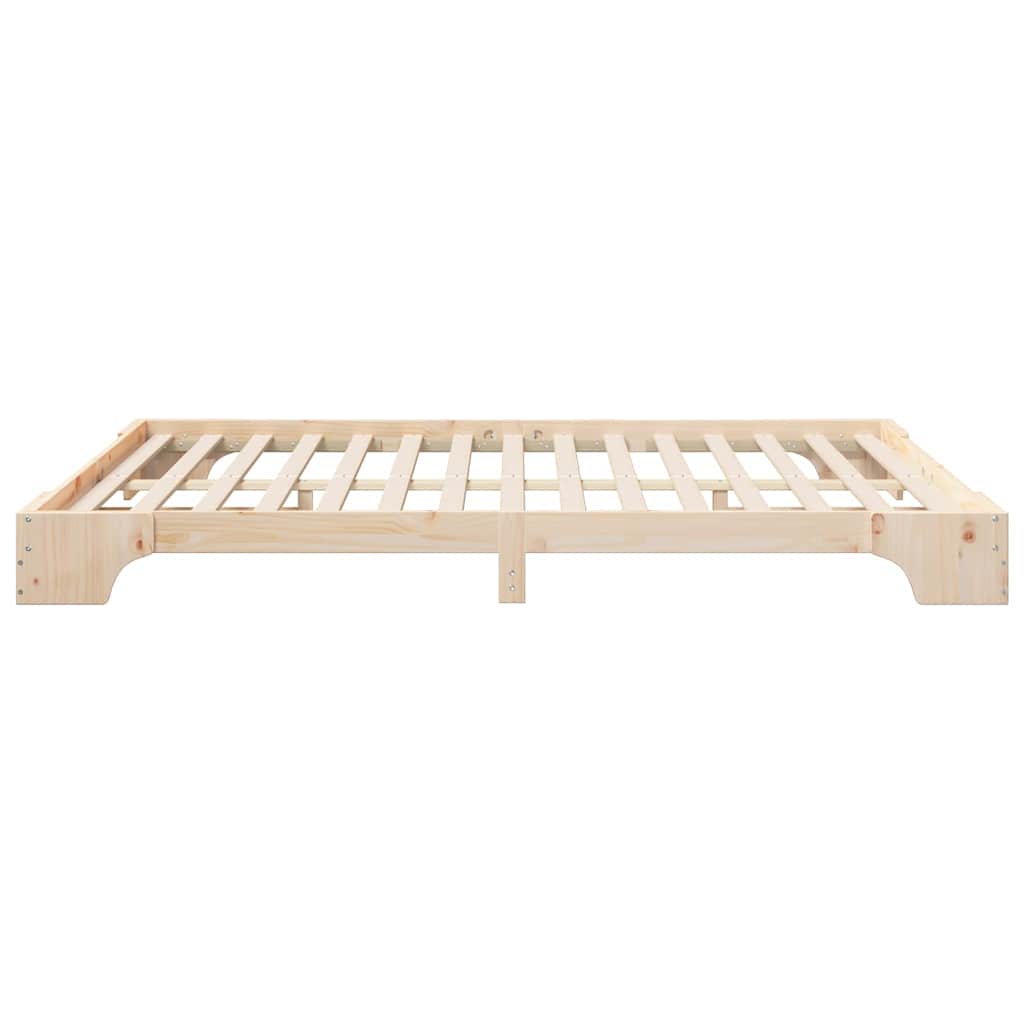 Bettrahmen Braun 160 x 220 cm Massives Kiefernholz