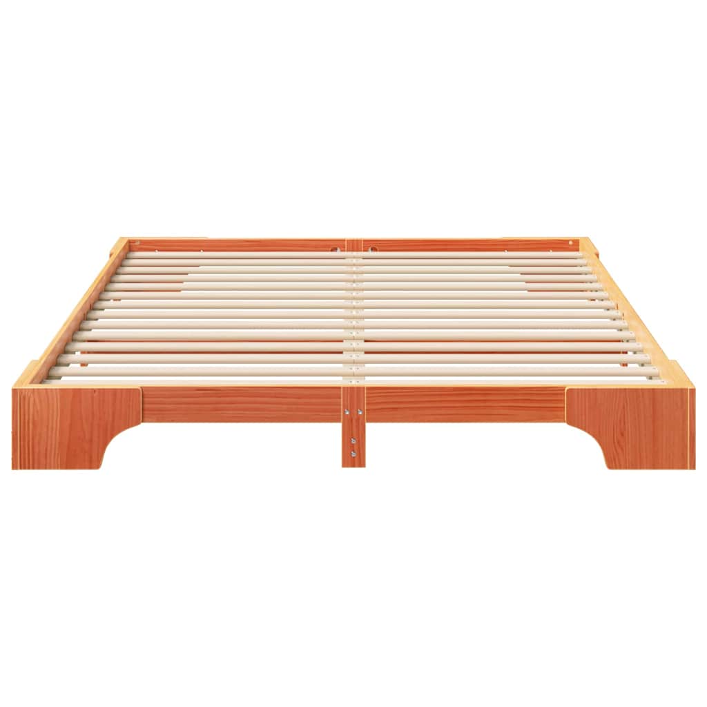 Bettrahmen Braun 160 x 220 cm Massives Kiefernholz