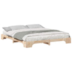 Bettrahmen Braun 200 x 220 cm Massives Kiefernholz