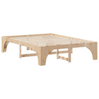 Bettrahmen Braun 150 x 200 cm Massives Kiefernholz