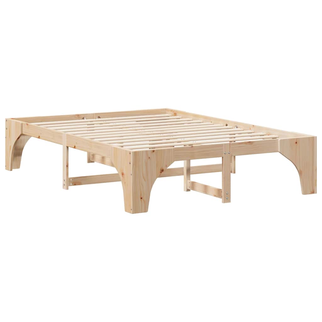 Bettrahmen Braun 150 x 200 cm Massives Kiefernholz