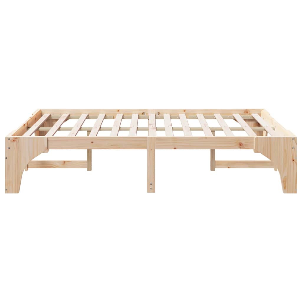 Bettrahmen Braun 150 x 200 cm Massives Kiefernholz