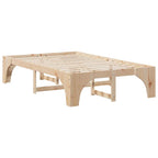 Bettrahmen Braun 140 x 190 cm Massives Kiefernholz