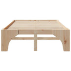 Bettrahmen Braun 135 x 190 cm Massives Kiefernholz