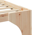 Bettrahmen Braun 120 x 190 cm Massives Kiefernholz
