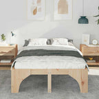 Bettrahmen Braun 120 x 190 cm Massives Kiefernholz