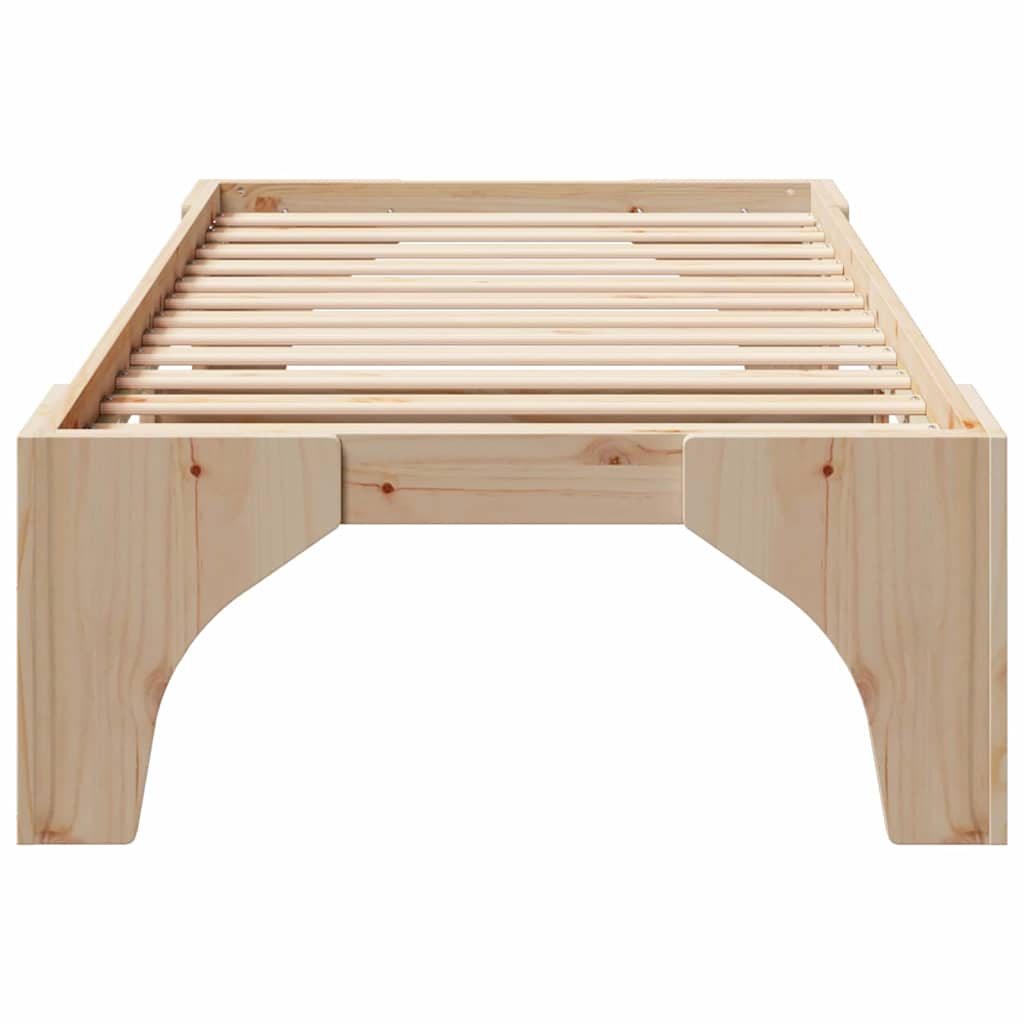 Bettrahmen Braun 100 x 200 cm Massives Kiefernholz