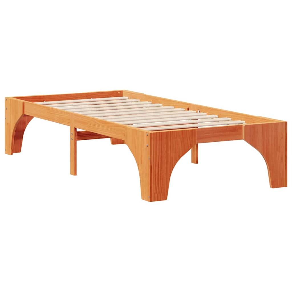 Bettrahmen Braun 100 x 200 cm Massives Kiefernholz