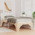 Bettrahmen Braun 90 x 200 cm Massives Kiefernholz