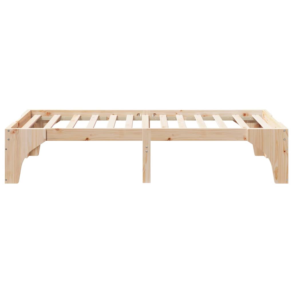 Bettrahmen Braun 90 x 200 cm Massives Kiefernholz