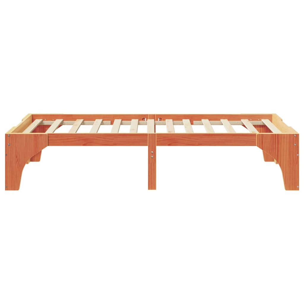 Bettrahmen Braun 90 x 200 cm Massives Kiefernholz