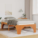 Bettrahmen Braun 75 x 190 cm Massives Kiefernholz