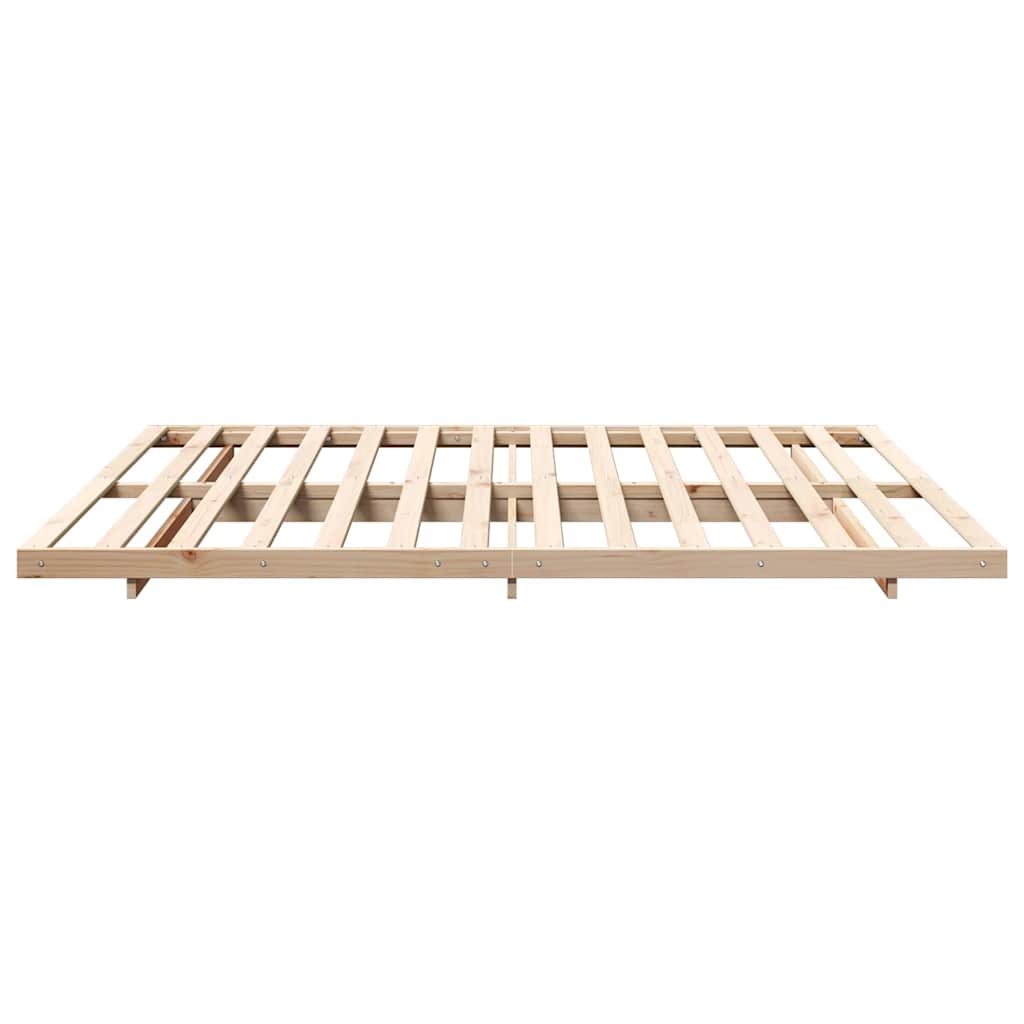 Bettrahmen Braun 200 x 200 cm Massives Kiefernholz