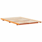 Bettrahmen Wachsbraun 140 x 190 cm Massives Kiefernholz