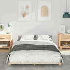 Bettrahmen Braun 135 x 190 cm Massives Kiefernholz