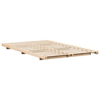 Bettrahmen Braun 135 x 190 cm Massives Kiefernholz