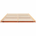Bettrahmen Wachsbraun 135 x 190 cm Massives Kiefernholz