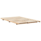 Bettrahmen Braun 120 x 190 cm Massives Kiefernholz