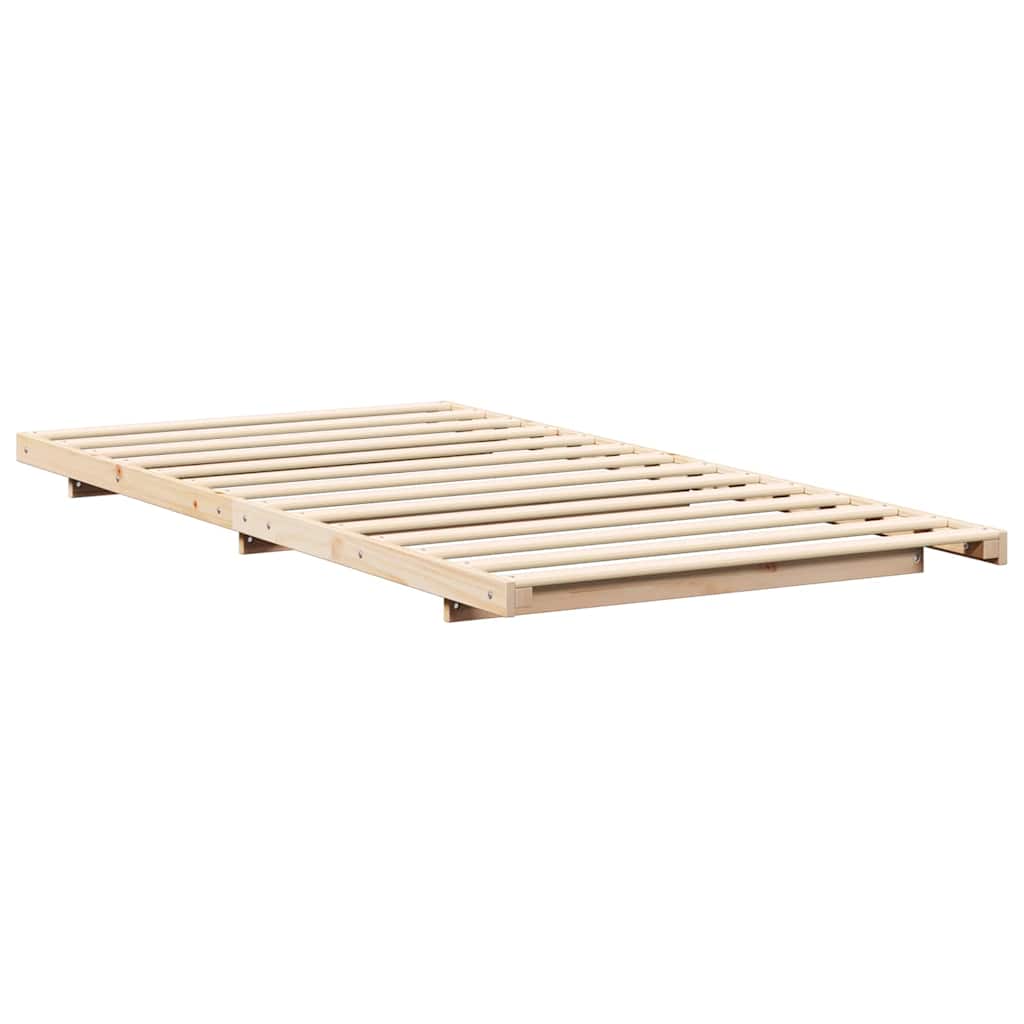 Bettrahmen Braun 90 x 200 cm Massives Kiefernholz