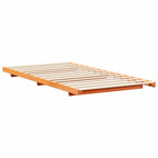 Bettrahmen Wachsbraun 75 x 190 cm Massives Kiefernholz