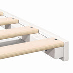 Bettrahmen Weiß 90 x 210 cm Massives Kiefernholz