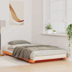 Bettrahmen Wachsbraun 100 x 210 cm Massives Kiefernholz