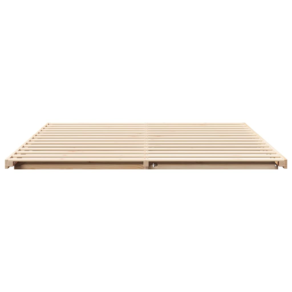 Bettrahmen Braun 200 x 210 cm Massives Kiefernholz