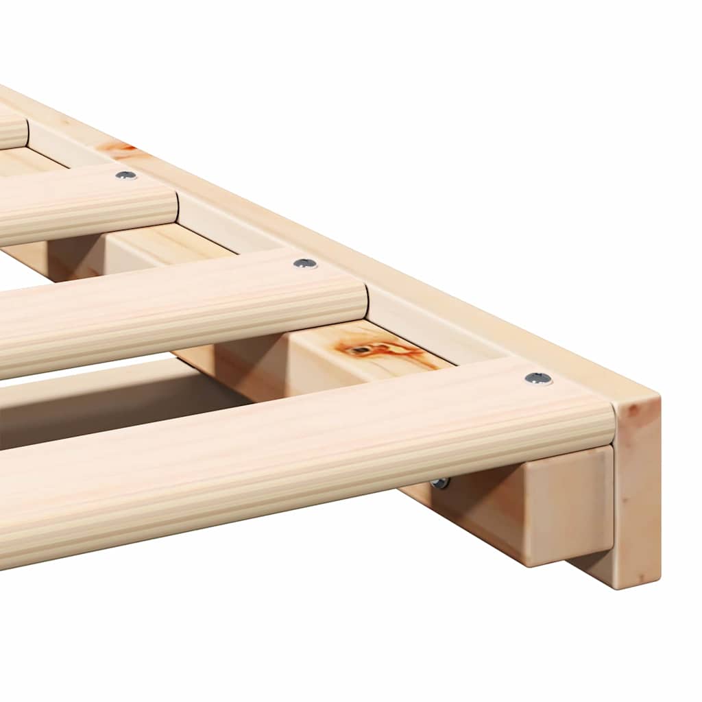 Bettrahmen Braun 80 x 220 cm Massives Kiefernholz